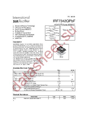 IRF7342QPBF datasheet  